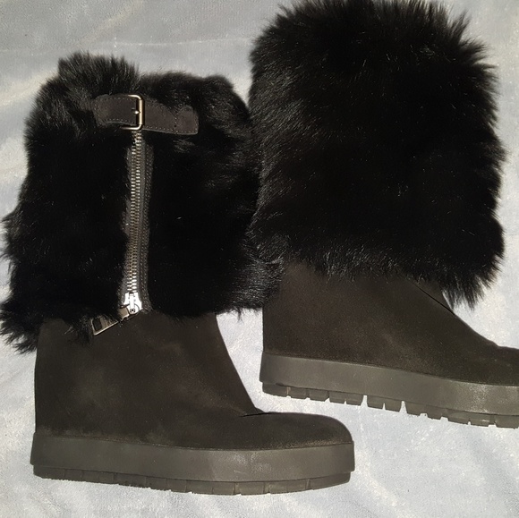 prada shearling boots